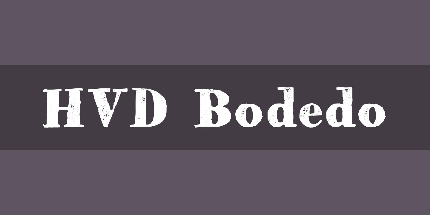 Beispiel einer HVD Bodedo-Schriftart